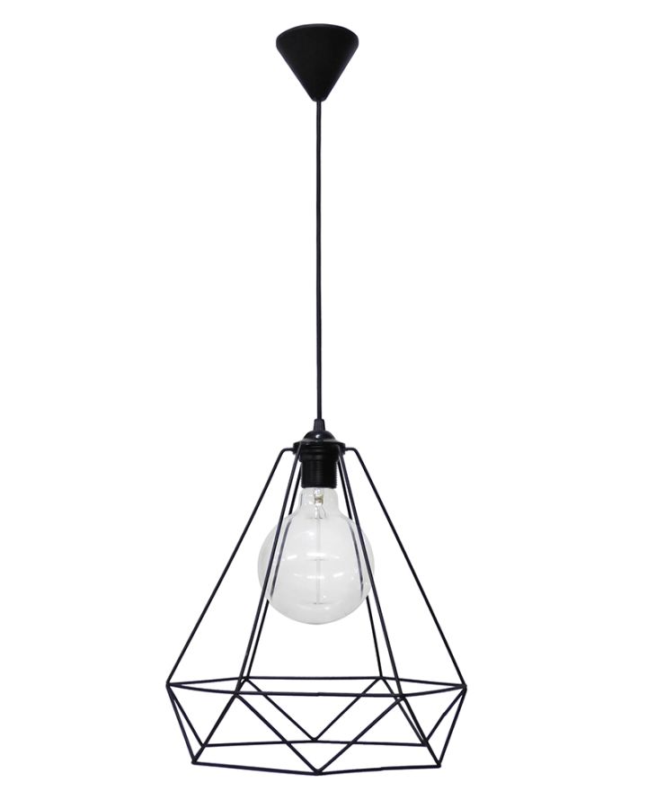 DM-01 NEW 1L BLACK METAL Μοντέρνο φωτιστικό Heronia 34-0346