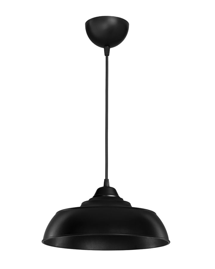 Κρεμαστό φωτιστικό PUBLIC 1/L NEW BLACK ΚΡΕΜΑΣΤΟ ΠΛΑΣΤΙΚΟ Heronia 35-0121