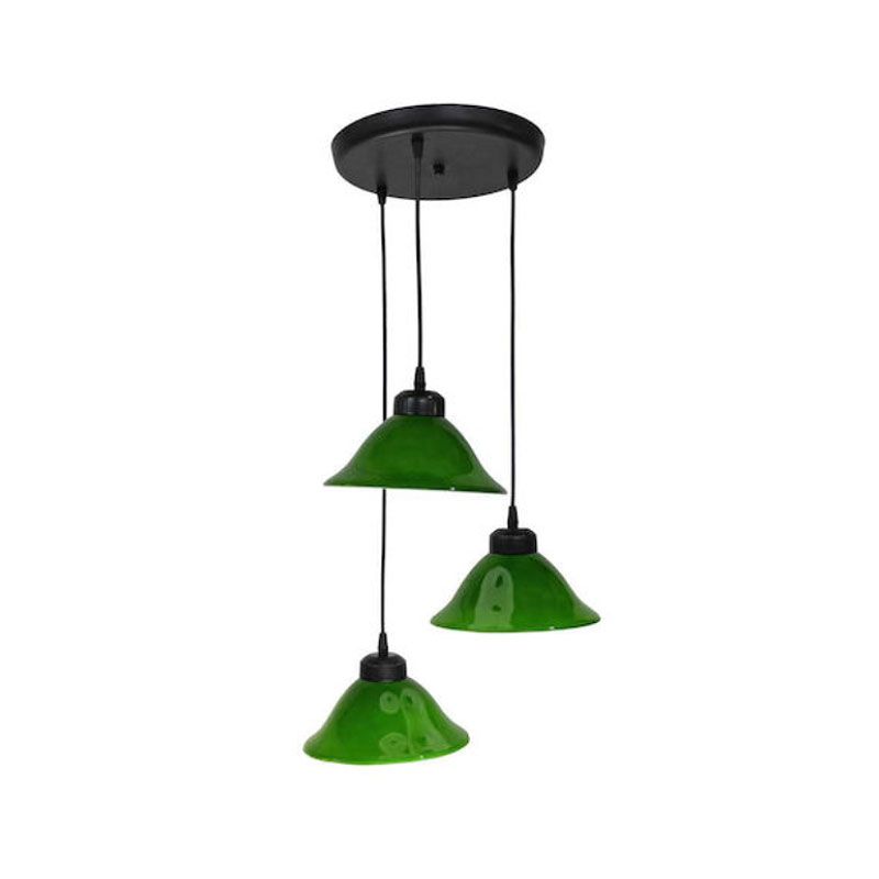 GREEN PENDEL 3/L φωτιστικό οροφής/κρεμαστό ανισόπεδο Ε/27 Heronia 02-0359