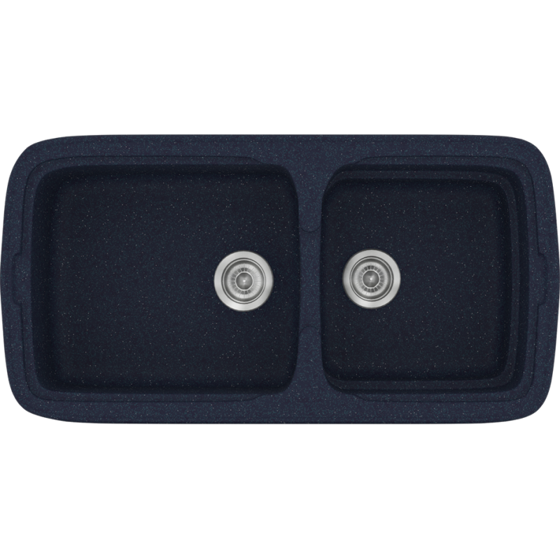 Νεροχύτης Κουζίνας 96x50,5εκ. Ένθετος Eρμάριο 100 εκ.Συνθετικός Granite Blue Sanitec Classic 305-18