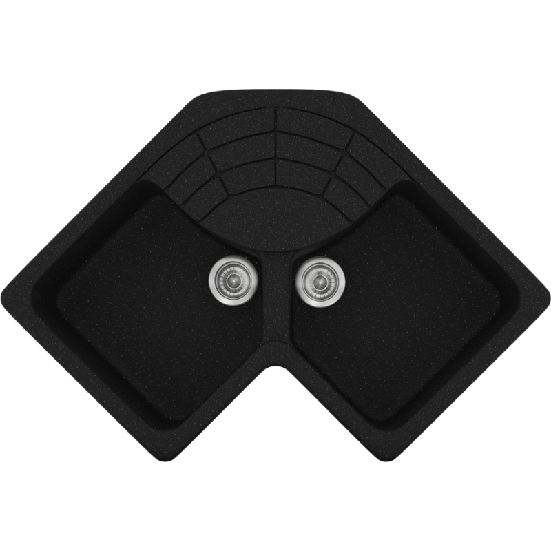 Νεροχύτης Κουζίνας Ένθετος 83*83*50 cm Ερμάριο 90 εκ. Metallic Space Sanitec Libra 310