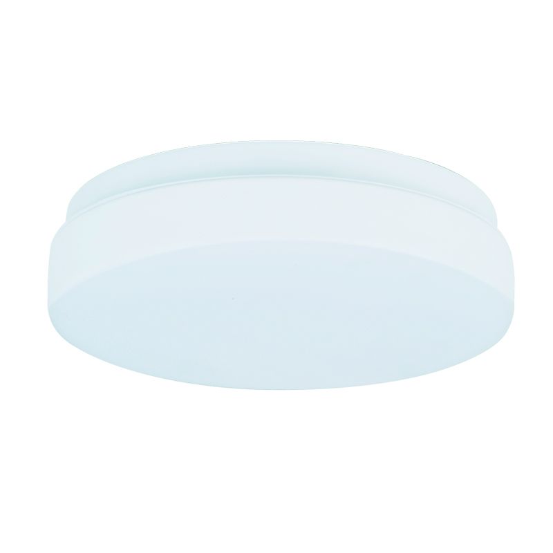 InLight Πλαφονιέρα οροφής από λευκό μέταλλο και λευκή οπαλίνα 1XE27 D:24cm 42096-Β