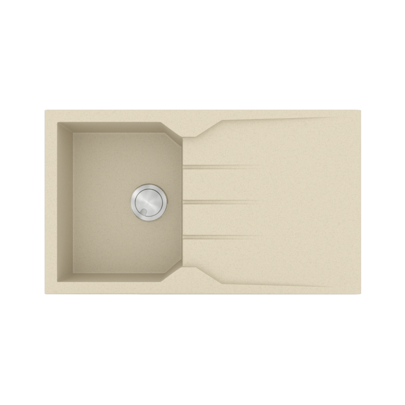 Νεροχύτης Κουζίνας Γρανίτης 86*50 εκ. Χρώμα Ocra Ένθετος ερμάριο 40 εκ. Sanitec 805