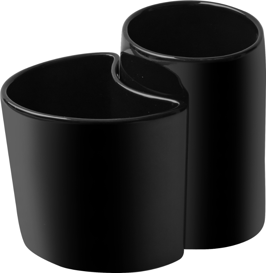 Ποτηροθήκη Κεραμικό Μαύρο Bronze Art Επικαθήμενα 22T1-MM