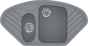 Sanitec Νεροχύτης 302 Classic 96×51 302-17-Metallic-Silver