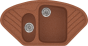 Sanitec Νεροχύτης 302 Classic 96×51 302-20-Granite-Terracota