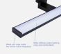 SE-BL-60 MULAN WALL LAMP BLACK 60CM  3CCT 12W WITH MEMORY Ζ2 HOMELIGHTING 77-50566