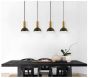 SE21-GM-4-4BL-MS3 ADEPT TUBE Gold Matt Pendant Black Metal Shade+ HOMELIGHTING 77-8651