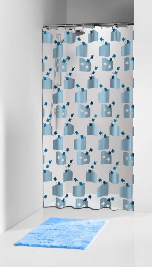 Tropic 180x200 blue κουρτίνα μπάνιου πλαστική Sealskin Elemental  202571324