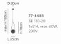 SE 110-20 PRATO PENDANT BRASS GOLD Φ20 Γ4 HOMELIGHTING 77-4488