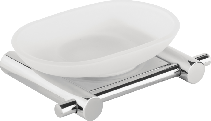 Σαπουνοθήκη Γυαλί Χρώμιο Bronze Art Inox 316 10Z1-10