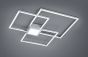 Μεταλλική Πλαφονιέρα Οροφής Νίκελ Ματ 65xH6cm LED 38w 3000K 4400lm Switch Dimmer Trio Lighting Hydra 676210407