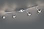 Σποτ Τετράφωτη Ράγα 4xE14 L85cm σε Ασημί Χρώμα Trio Lighting Brest R80594006