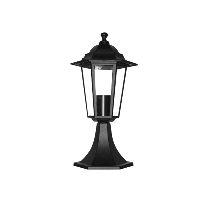 ΦΑΝΑΡΙ ΚΟΛΩΝΑΣ ΜΑΥΡΟ ΙΡ44 Ε27 60W RAL C0026 ACA HI6023BMS