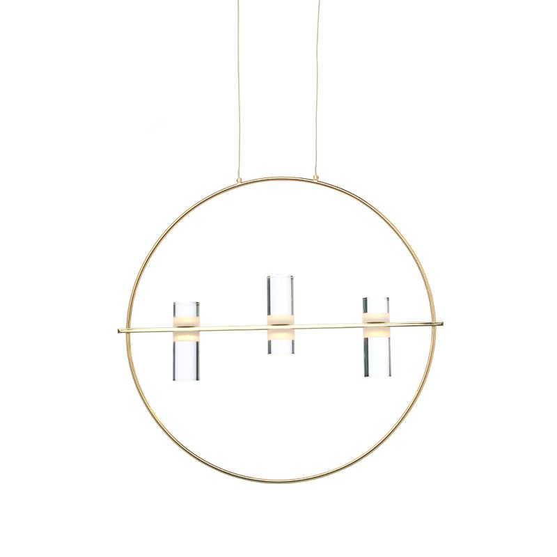 ΚΡΕΜΑΣΤΟ Φ/Σ LED2835 12W ΧΡΥΣΟ ΑΛΟΥΜΙΝΙΟ 3000Κ 1080LM D53XH173CM IONIAN ACA JNEP12LED53GD