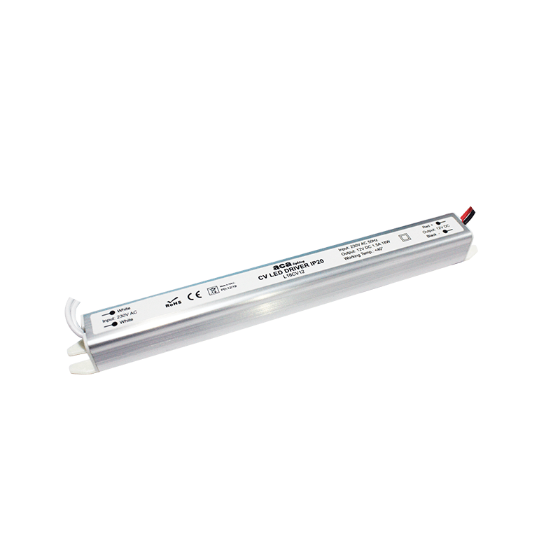LINEAR METAL CV LED DRIVER 18W 230V AC-12V DC 1.5A IP20 WITH CABLES ACA L18CV12