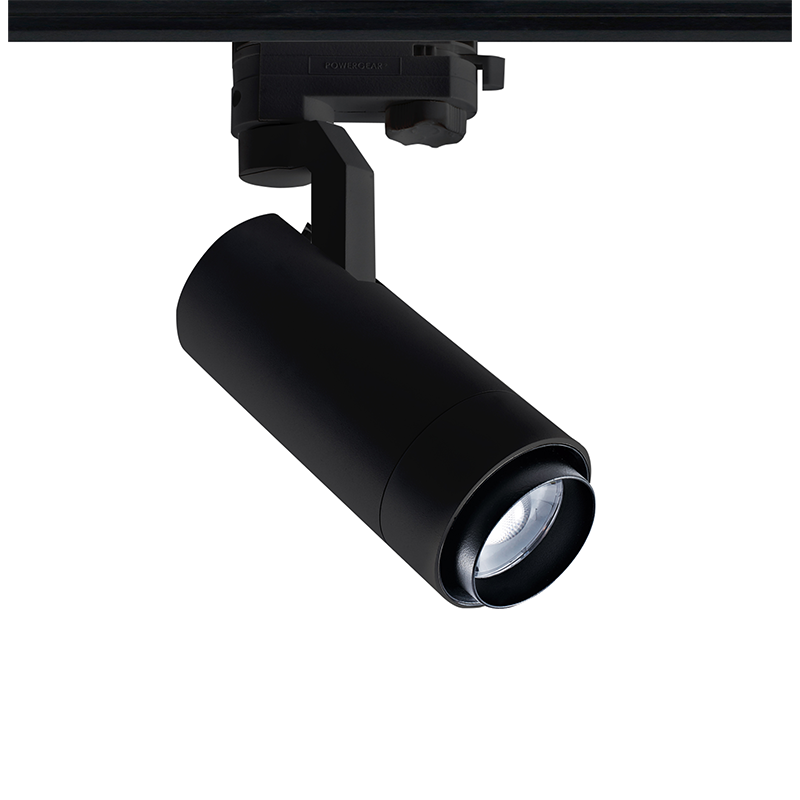 SAND BLACK LED ZOOMABLE TRACK LUMINAIRE 15W 3000K 3-PHASE 20-50° 1450LM MAX. 230V AC Ra80 5YRS ACA MEL1530B4