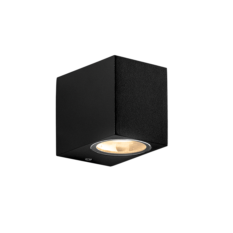 GU10 WALL LUMINAIRE  PLASTIC 230V AC BLACK IP65 MAX 3W LED ACA SL8110GU10B