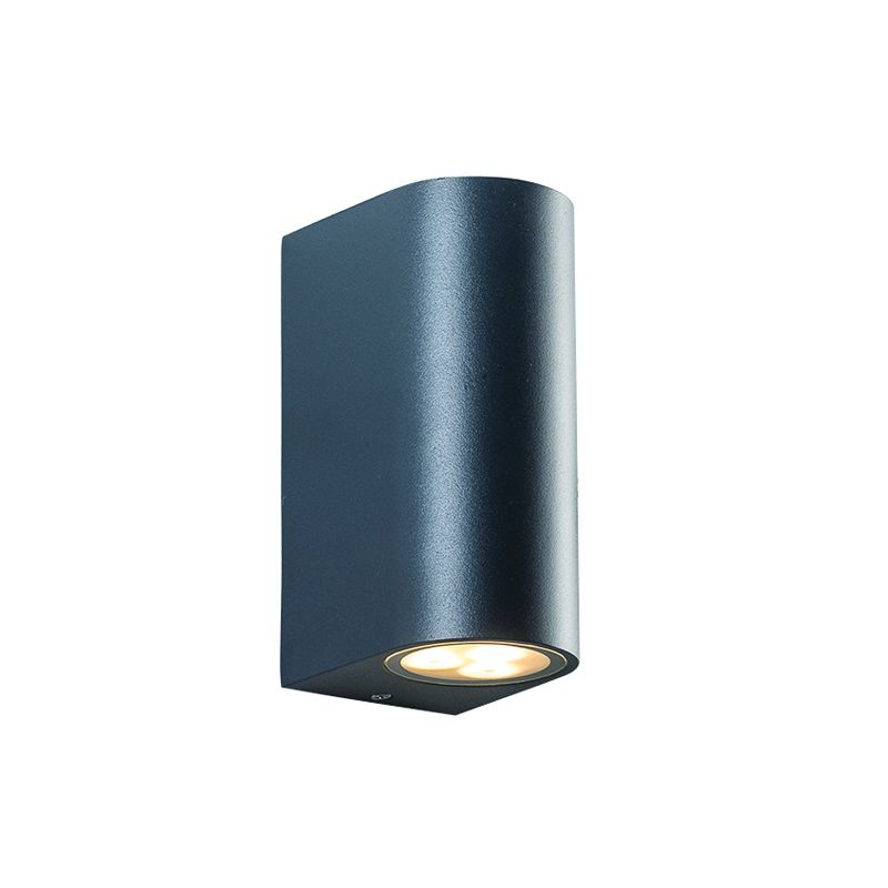 GU10 WALL LUMINAIRE PLASTIC 230V AC DARK GREY IP65 MAX.2X3W LED ACA SL8211GU10G