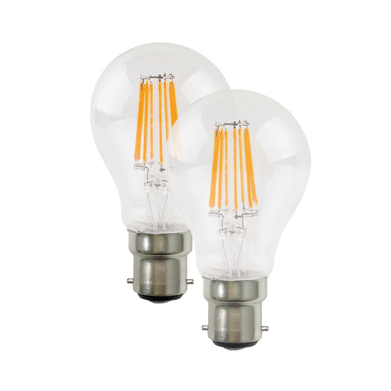 LED FILAMENT A60 B22 230V 7W 4.000K 360° 620Lm Ra80 DUO PACK ACA VINTA722NWP