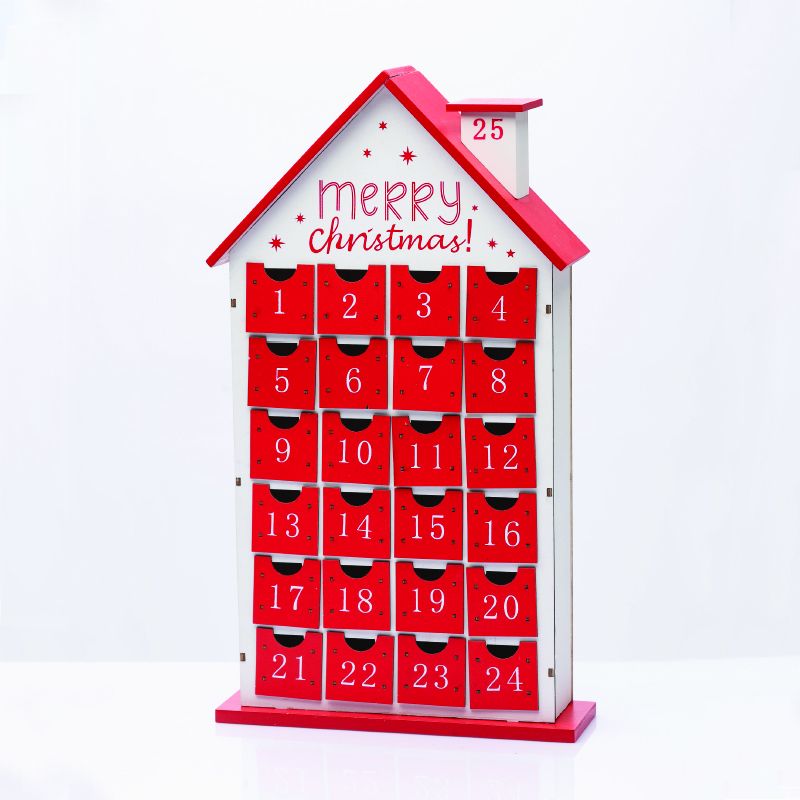 WOODEN CALENDAR WITH DRAWERS 24*7,5*42,5cm ACA X0542124