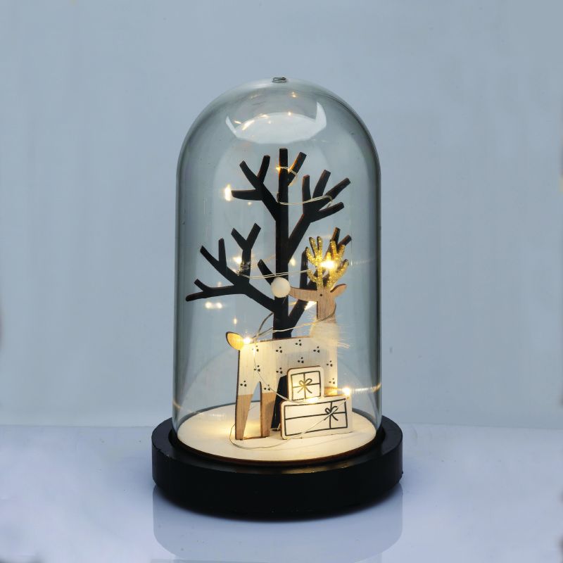 WOODEN DEER WITH PLASTIC COVER(TREE) 8MINI LED ΔΙΑΚ ΘΕΡΜ ΛΑΜΠ ΜΠΑΤ 2ΧΑΑΑ(ΣΥΜΠΕΡΙΛΑΜΒ) ΔΙΑΜ:11*19cm ACA X06811263