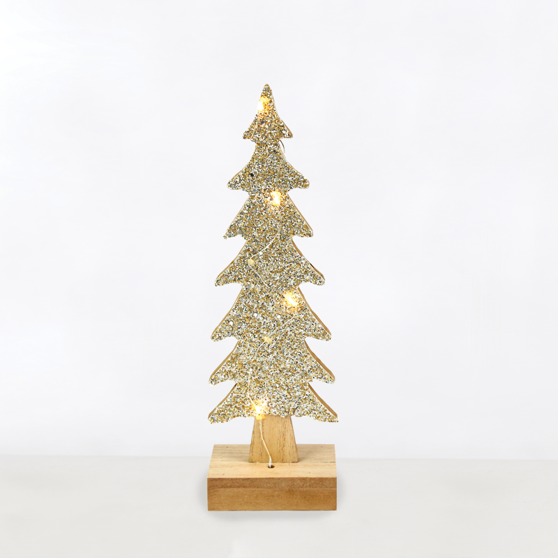 "WOODEN XMAS TREE", 4 ΜΙΝΙ LED ΛΑΜΠ. WW ΜΠΑΤ. (2XAAA) ΑΣΗΜΙ ΚΑΛ. ΧΑΛΚΟΥ IP20 Φ9.5Χ30.5CM ACA X0741142