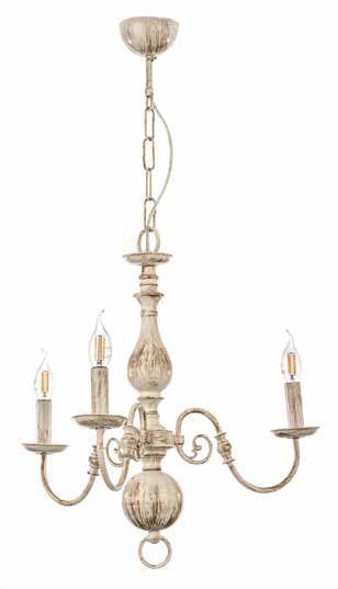 InLight Κρεμαστό φωτιστικό από μέταλλο σε λευκή πατίνα 3XE14 D:60cm 5311-3