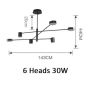 SE LED 30 PIEDRA BLACK  PENDANT 85x80cm 30W IP20  3CCT WITH MEMORY 2 YEARS WARRANTY Γ5 HOMELIGHTING 77-50609