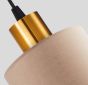 SE21-GM-39-SH3 ADEPT FLOOR LAMP Gold Matt and Black Metal Floor Lamp Brown Shade+ HOMELIGHTING 77-8347