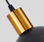 SE21-GM-39-MS3 ADEPT FLOOR LAMP Gold Matt and Black Metal Floor Lamp Black Metal Shade+ HOMELIGHTING 77-8352