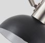 SE21-NM-52-MS3 ADEPT WALL LAMP Nickel Matt Wall lamp with Switcher and Black Metal Shade+ HOMELIGHTING 77-8377