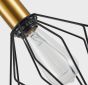 SE21-GM-4-4BL-GR1 ADEPT TUBE Gold Matt Pendant Black Metal Grid+ HOMELIGHTING 77-8623
