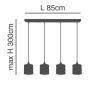 SE21-BL-B10-4BL-SH1 ADEPT PENDANT White Shade Pendant+ HOMELIGHTING 77-9021