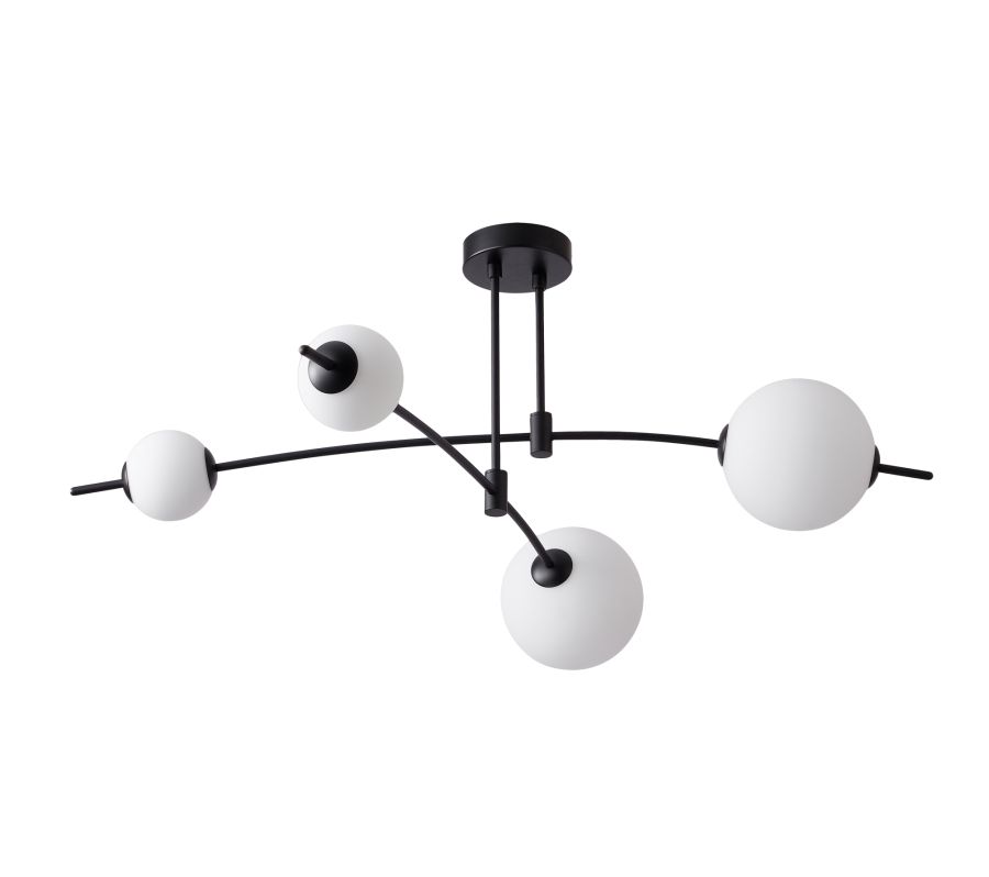 CCC 553-4 ΟΡΟΦΗΣ ΓΡΑΜΜΙΚΟ ΜΑΥΡΟΣ ΣΚΕΛΕΤΟΣ ΜΕ 4 ΦΟΥΣΚΕΣ LED 40W 3000K 2400 LMN ARlight 0064223