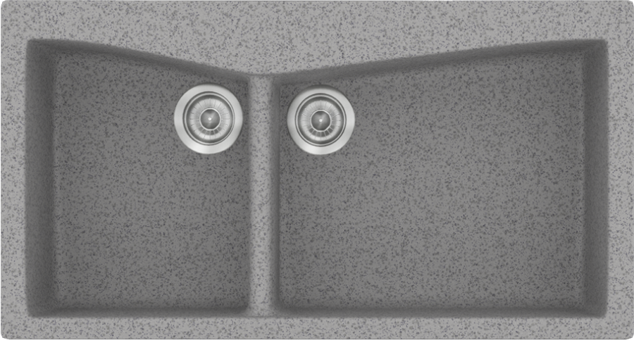 Sanitec Νεροχύτης 326 Classic 93×51 326-04-Granite-Grey