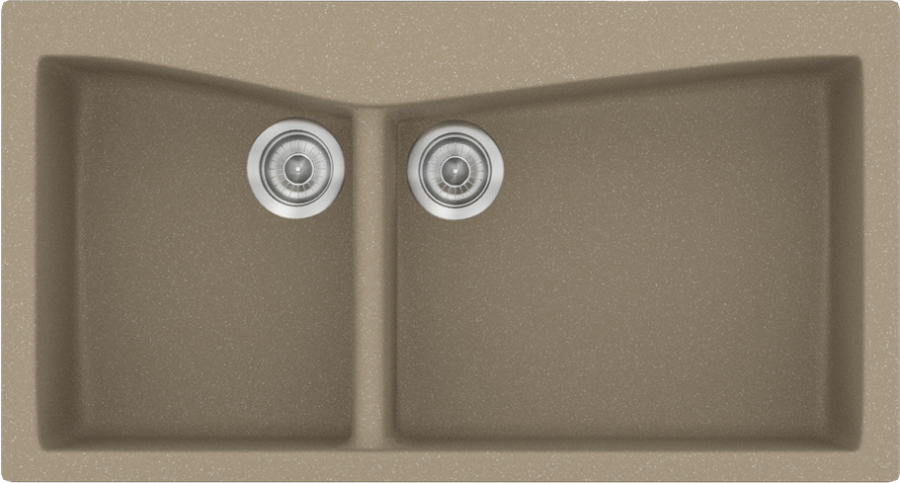 Sanitec Νεροχύτης 326 Classic 93×51 326-42-Granite-Taupe