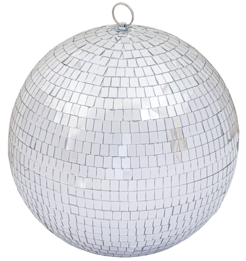 Ασημί Disco Πλαστική Χριστουγεννιάτικη Μπάλα 20cm Lianos 23626
