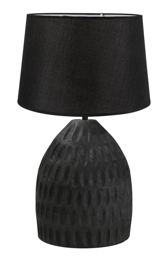 TLI 6331 40BK ΕΠΙΤΡΑΠΕΖΙΑ ΛΑΜΠΑ ΜΑΥΡΗ ΞΥΛΙΝΗ ΜΕ ΑΜΠΑΖΟΥΡ ΜΑΥΡΟ 1ΧΕ27 ARlight 02010037