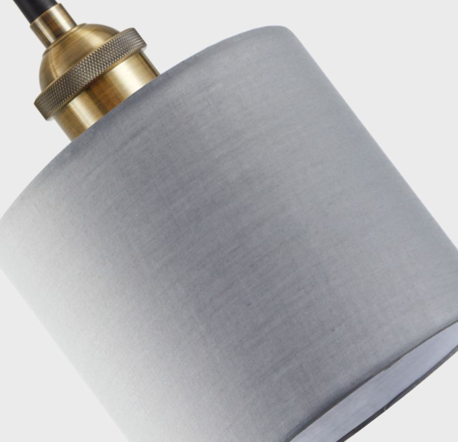 SE21-BR-10-BL3-SH2 MAGNUM BRONZE Grey Shade Pendant+ HOMELIGHTING 77-8734