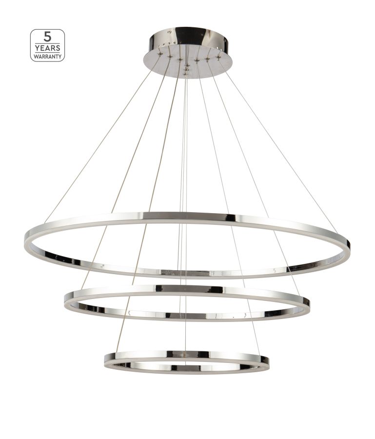 SE LED 80-60-40 OLYMPIC PENDANT CHROME HOMELIGHTING 77-8122