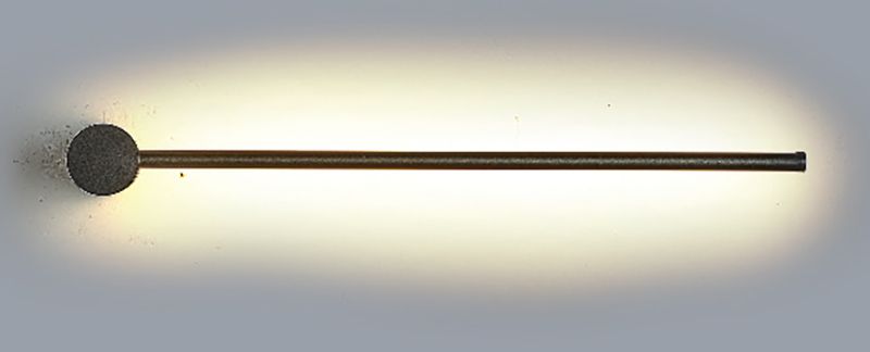 InLight Επιτοίχιο φωτιστικό LED 7W 3000K από μαύρο μέταλλο D:60cm 43014-Black