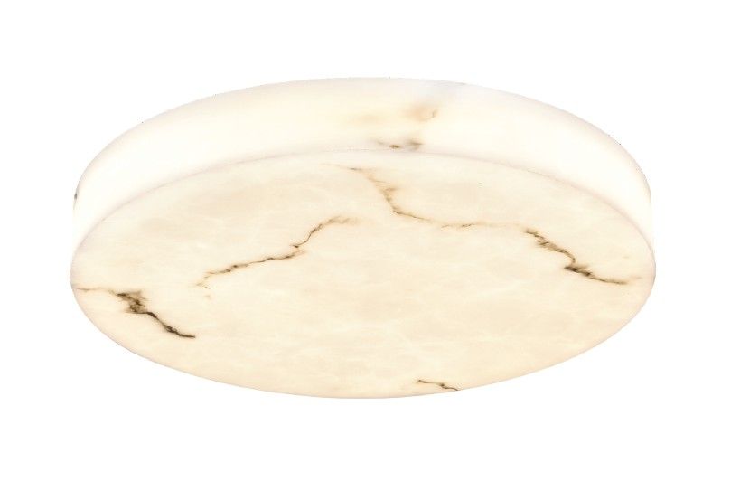 Φωτιστικό οροφής, LED 48W Alabaster & ritine, 5280 lm, 3CCT by switch on base D:60x6cm 42053-B