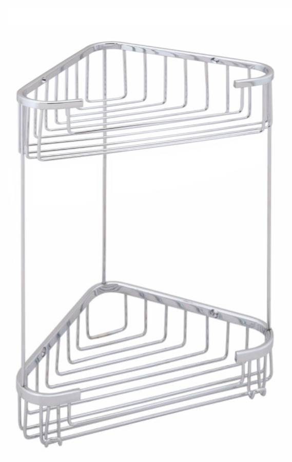 Σπογγοθήκη Γωνιακή Διπλή Χρώμιο Bronze Art Σπογγοθήκες MH02-19-10-2