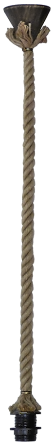 Κρεμαστό φωτιστικό E/27K ROPE RING 1L UT-BR Heronia 31-0954