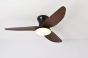 SE LED F100 WINDY BLACK-BROWN FAN 30W SMART WITH CONTROL 100x100x50cm 3000k-6500k 85-265V 2 Y HOMELIGHTING 77-50632