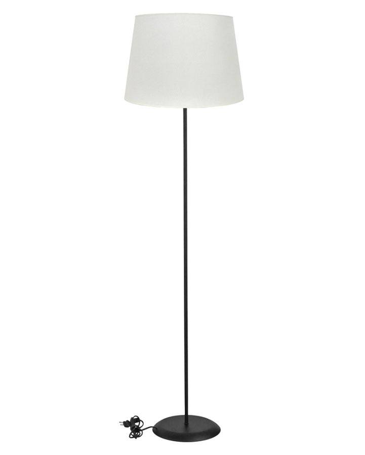 HFLB-01 ΚΩΝ. Φ40 FLOOR LAMP BLACK-ΛΕΥΚΟ/ΚΡΕΜ ΔΑΠΕΔΟΥ ΜΕ ΑΜΠΑΖΟΥΡ Φ40 ΚΩΝΙΚΟ Heronia 14-0378