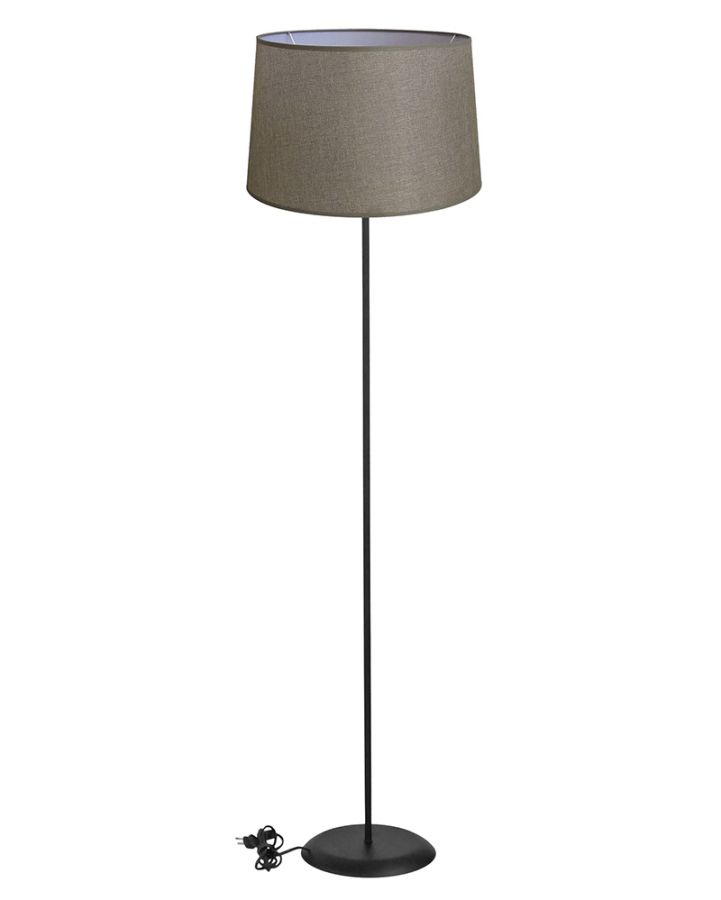 HFLB-06 ΚΩΝ.Φ40 FLOOR LAMP BLACK-ΑΜΜΟΥ ΔΑΠΕΔΟΥ ΜΕ ΑΜΠΑΖΟΥΡ Φ40 ΚΩΝΙΚΟ Heronia 14-0405