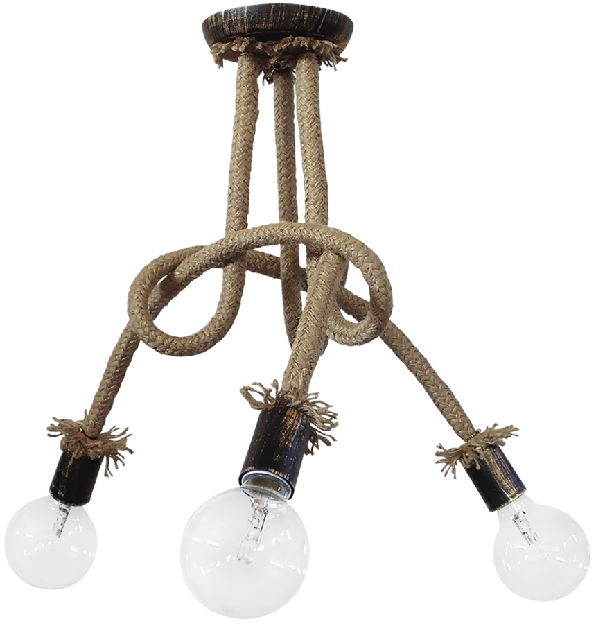 Φωτιστικό οροφής σχοινί PLEX 3/L ROPE Heronia 01-0211