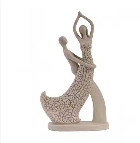 Διακοσμητική Φιγούρα Ζευγαριού 5,7x11,6x20cm Resin Χρώμα Πέτρας Etoile TR-158